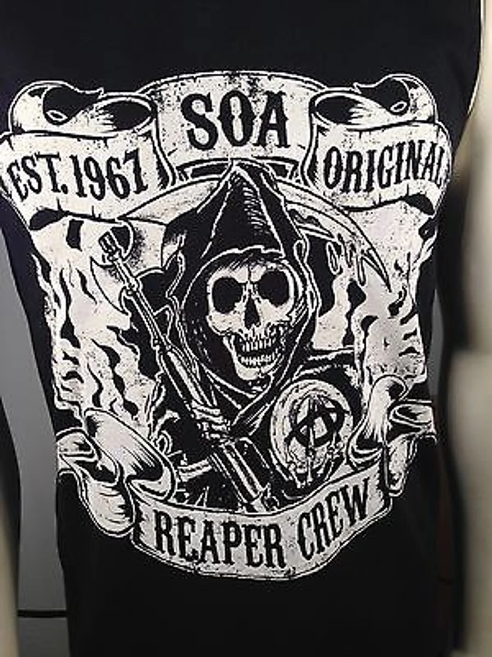 AUTHENTIC SONS OF ANARCHY SMOKE & BANNER SOA MUSCLE T SHIRT S M L XL 2XL 3XL 2 AUTHENTIC SONS OF ANARCHY SMOKE & BANNER SOA MUSCLE T SHIRT S M L XL 2XL 3XL - Image 2