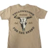Yellowstone Cattle Skull Logo TV Series Dutton Ranch Montana Mens T Shirt 66-91