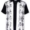 Liquor Brand Vegas Pinup Models Diamonds Rockabilly Bowling Shirt LB-MBS-19007