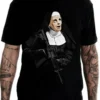 Mafioso Gunpoint Sister Nun Religious AK 47 Rifle Guns Tattoos Urban T Shirt