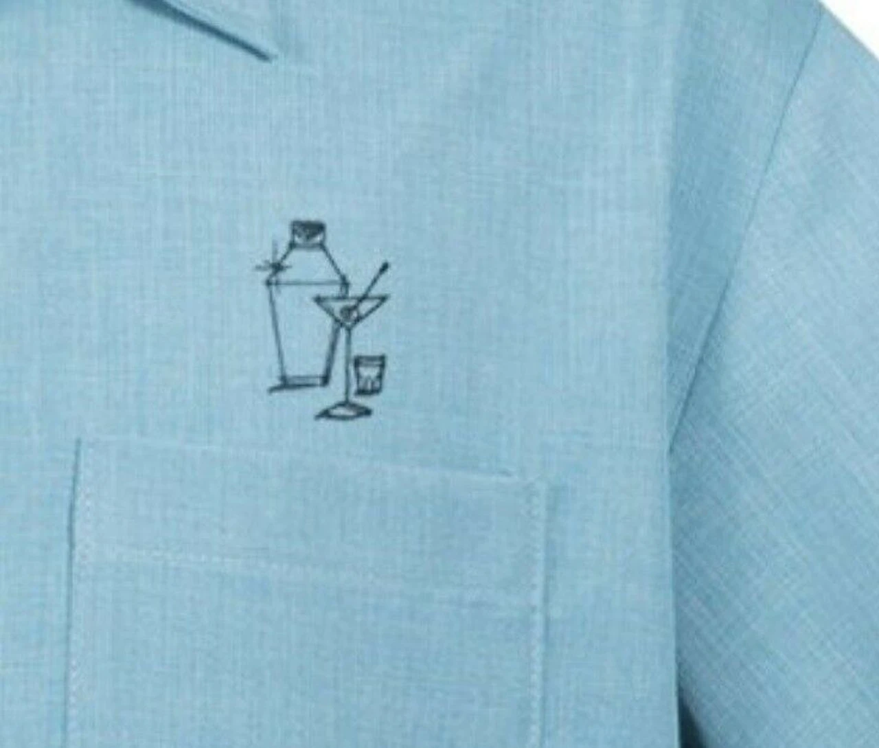 Steady Clothing Palm Springs Cocktail Blue Bowling Button Down Shirt ST35618 2 Steady Clothing Palm Springs Cocktail Blue Bowling Button Down Shirt ST35618 - Image 2