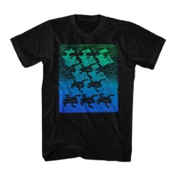 M.C. Escher Fish Frogs Art Artwork Sea Water Animals Adult Men's T Tee Shirt