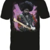Jimi Hendrix 10 Color Band Guitar Song Classic Rock Music Art Mens T Tee Shirt