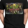 GDA Get Down Art Monsters Playing Poker Men's Tee Shirt Black Frankenstein Mummy