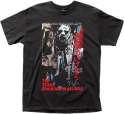 Impact The Texas Chainsaw Massacre Japanese VHS Tape Horror Movie Poster T Shirt TCM20