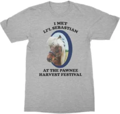 Parks And Recreation I Met Lil Sebastian Horse Pawnee Indiana T Shirt PAR12