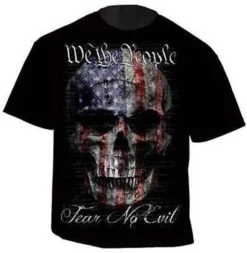 Gda Get Down Art We Fear No Evil Money Freedom America Usa Flag T Shirt Dba31