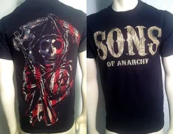 AUTHENTIC SONS OF ANARCHY AMERICANA SOA FLAG REAPER BIKER CHOPPER T SHIRT S-3XL