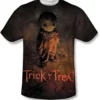 Impact Authentic Trick R Treat Poster Halloween Sublimation White Back T Shirt S-3Xl