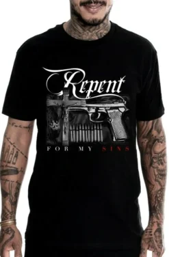 Mafioso Repent For My Sins Cross Bullets Crucifix Guns Tattoos Urban T Shirt -Reelwear Shop 23a6a9e0 543d 5949 8062 13b9da74eb3a 23764.1586525181
