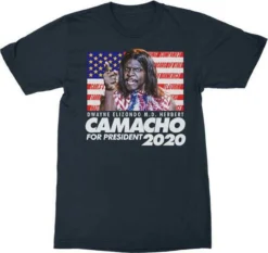 Idiocracy Camacho For President 2020 American Flag Terry Crews T Shirt MJ05NY