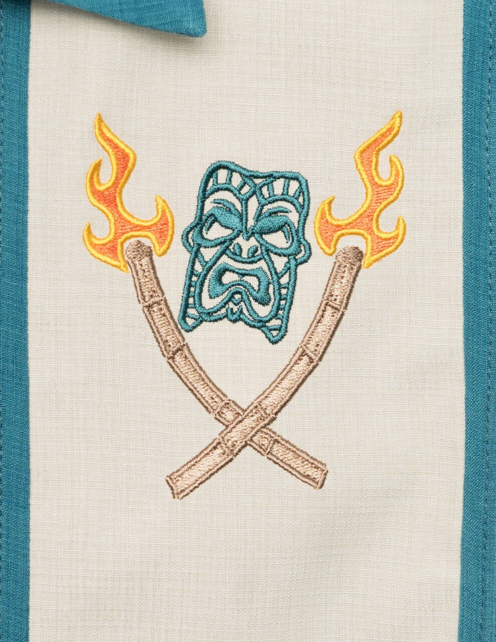 Steady Clothing Tropical Itch Teal Bowling Rockabilly Button Down Shirt ST35582 2 Steady Clothing Tropical Itch Teal Bowling Rockabilly Button Down Shirt ST35582 - Image 2