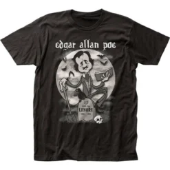 Impact Edgar Allan Poe Rubberhose Gothic American Poet Fitted Jersey Tee IMP160