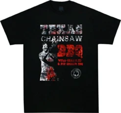 Leatherface BBQ Texas Chainsaw Massacre Movie Horror Halloween Adult T Shirt -Reelwear Shop 2e439a92 18f2 5bab 96ba bb71fa2d8fff 40346.1548695634
