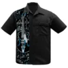 Steady Clothing Guitar Panel Rockabilly Music Bowling Button Down Shirt ST35471