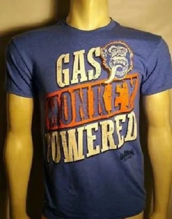 Gas Monkey Garage Powered Blood Sweat Beers Fast N Loud Dallas Texas T Tee Shirt