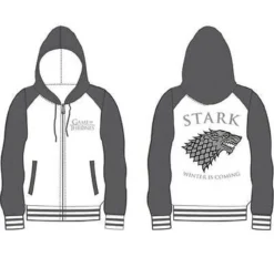 Game Of Thrones Starks Winter Is Coming Wolf Scary Zip Hoodie Sweatshirt S-Xxl