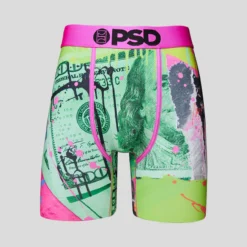 PSD Neon Pink Bill Cash Money Benjamins C-Note Underwear Boxer Briefs 222180040