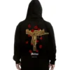 Mafioso Uzi Prayers Crucifix Jesus Guns Rose Petals Gangster Tattoo Urban Hoodie