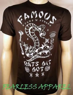 FAMOUS STARS & STRAPS RATS GIT GOT URBAN SKATE HIPHOP RAP T TEE SHIRT S-2XL