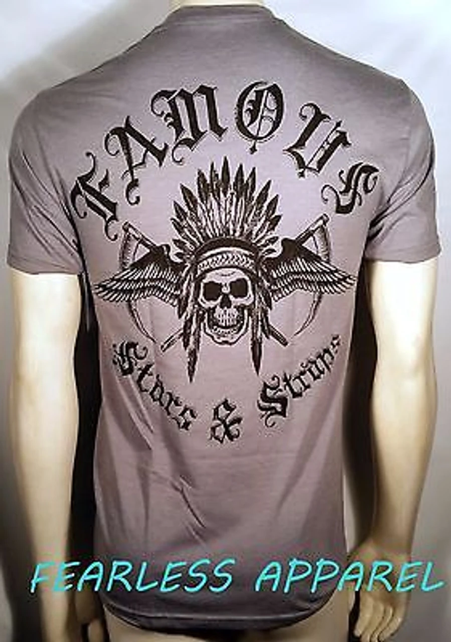 FAMOUS STARS & STRAPS CHIEF POCKET PREMIUM URBAN SKULL HIP HOP T TEE SHIRT S-2XL 3 FAMOUS STARS & STRAPS CHIEF POCKET PREMIUM URBAN SKULL HIP HOP T TEE SHIRT S-2XL - Image 3