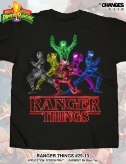 Mighty Morphin Power Rangers Ranger Things Superhero TV Show Adult Mens T Shirt -Reelwear Shop 50a9a6e0 2bcf 53f7 8297 02b69a772319 72577.1548695997