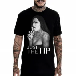 Mafioso Tipsy Just The Tip Sexy Tattooed Model Woman Needle Street Urban T Shirt