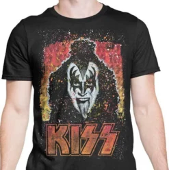 Get Down Art GDA KISS Face Of The Demon Music Metal Rock Band Mens Shirt SFAE40 -Reelwear Shop 57 62592.1557380089