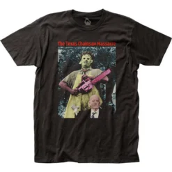 Impact Texas Chainsaw Massacre Classic Horror Movie Leatherface Fitted Tee TCM21