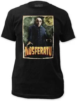 Impact Nosferatu Fitted Jersey Scary Spooky Full Moon Framed Portrait T Shirt S-2Xl