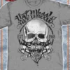 Hot Wheels Bandana Skull Face Racing Cars Race Car Speed Punk Adult Mens T Shirt