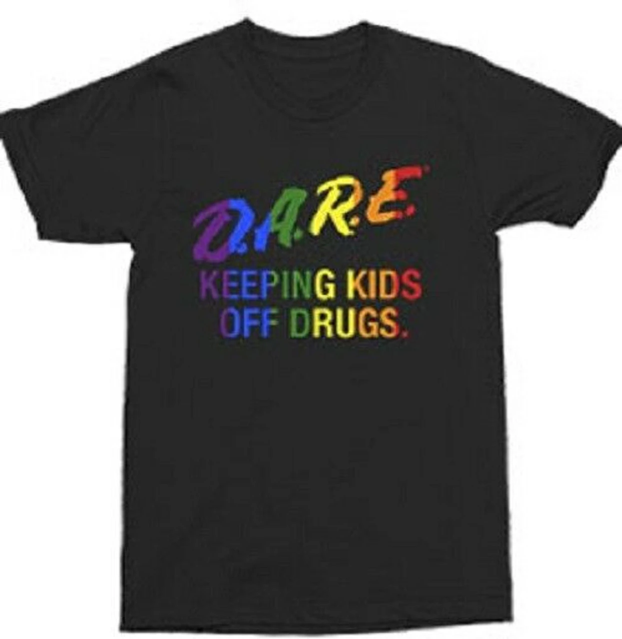 DARE D.A.R.E Classic Logo Rainbow Keeping Kids Off Drugs Education T Shirt 30-22 2 DARE D.A.R.E Classic Logo Rainbow Keeping Kids Off Drugs Education T Shirt 30-22 - Image 2