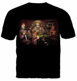 Gda Get Down Art Slashers Playing Poker Scream Chuckie Art Artwork Tee Shirt