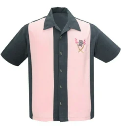 Steady Clothing Tropical Itch Pink Bowling Rockabilly Button Down Shirt ST35582