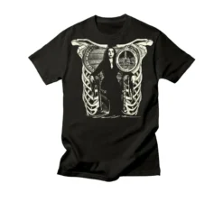 Rock Rebel The Addams Family Morticia Rib Cage Gothic Punk T Shirt RR-MORTICIA