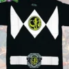 Mighty Morphin Power Rangers Black Ranger Superhero Halloween Costume T Shirt