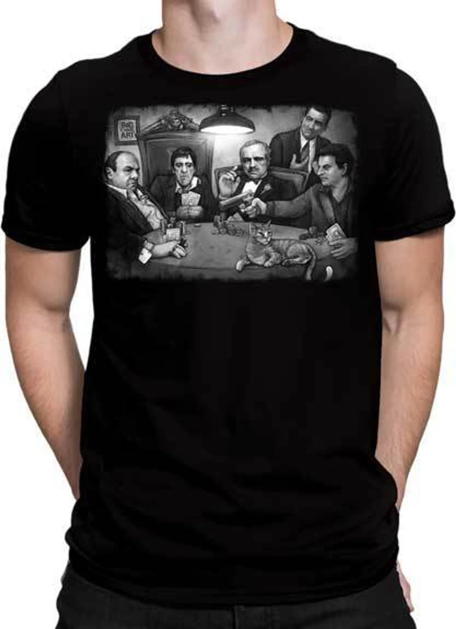 GDA Get Down Art Gangsters Playing Poker Sopranos Scarface Movie Tee Shirt BCAG5 3 GDA Get Down Art Gangsters Playing Poker Sopranos Scarface Movie Tee Shirt BCAG5 - Image 3