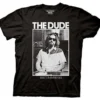 Authentic The Big Lebowski The Dude Black And White Photo Mens Movie Shirt S