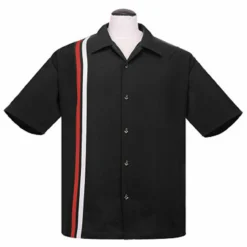 Steady Clothing V8 Racer Hot Rod Rockabilly Bowling Button Down Shirt ST35006