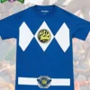 Mighty Morphin Power Rangers Blue Ranger Superhero Halloween Costume T Shirt
