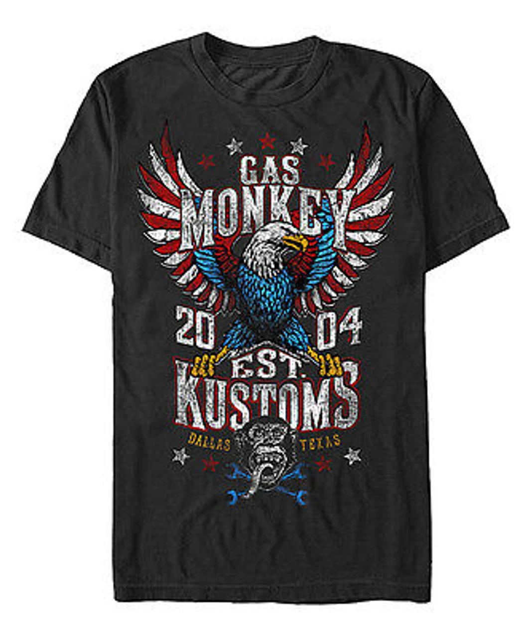 Gas Monkey Rider Nation Eagle Fast & Loud Dallas Texas Grease T Tee Shirt S-2Xl 1 Gas Monkey Rider Nation Eagle Fast & Loud Dallas Texas Grease T Tee Shirt S-2Xl