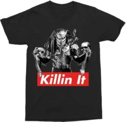 Predator Killin It Holding Skulls Science Fiction Action Movie T Shirt 40-32