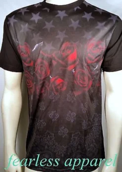 FAMOUS STARS & STRAPS TRI REIGN ROSES SKULL HIP HOP RAP SHADY T TEE SHIRT S-3XL
