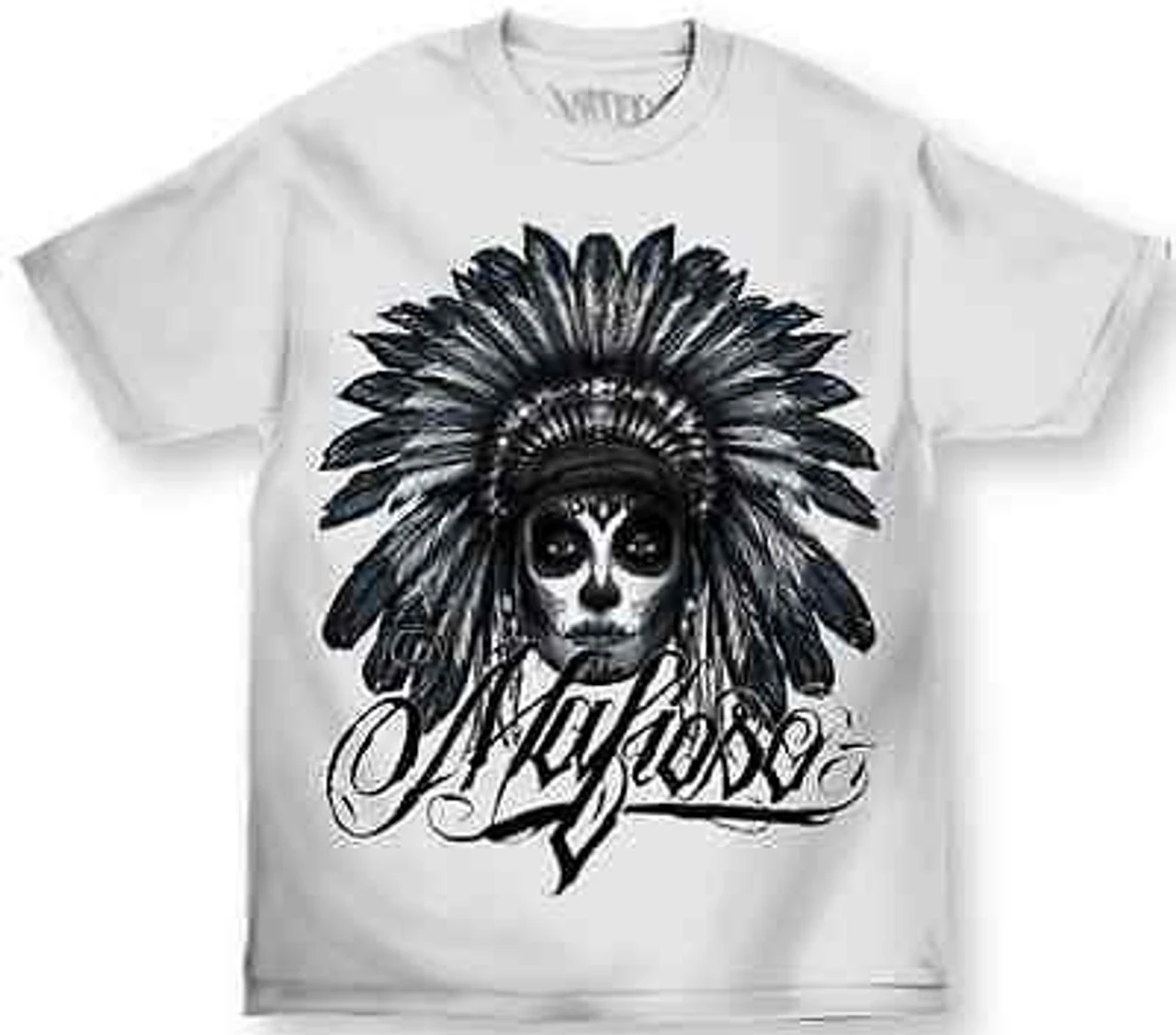 Mafioso Muerte Day Of The Dead Skull Native American Urban Tattoo T Shirt M-4Xl 2 Mafioso Muerte Day Of The Dead Skull Native American Urban Tattoo T Shirt M-4Xl - Image 2