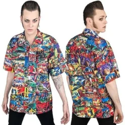 Kreepsville 666 Mars Attack Retro Card All Over Comic Sublimation Shirt S-Xl