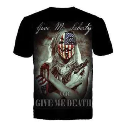 Daveed Benito Give Me Liberty Classic Rock Freedom America Tread On Me Tee Shirt