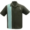 Steady Clothing Palm Springs Cocktail Coffee Bowling Button Down Shirt ST35618