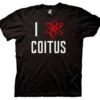 Officially Licensed Big Bang Theory I Science Atom Love Coitus T Shirt Small