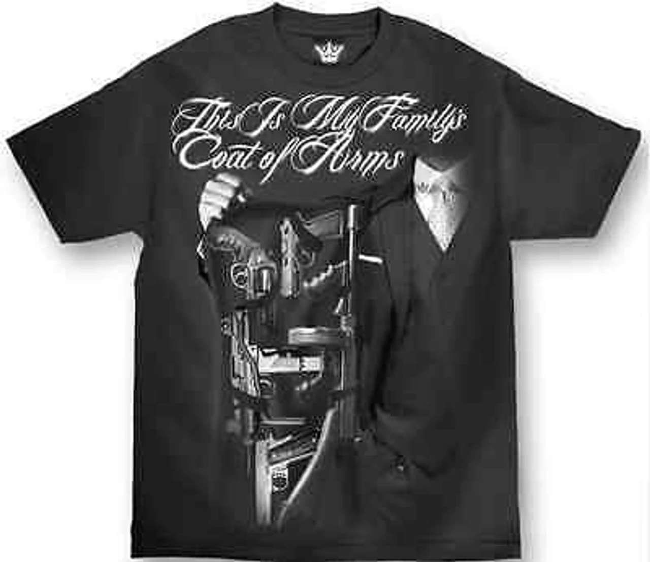 Mafioso Coat Of Arms Shotgun Rifle Urban Punk Gun Street Tattoo T Shirt M-4Xl 3 Mafioso Coat Of Arms Shotgun Rifle Urban Punk Gun Street Tattoo T Shirt M-4Xl - Image 3