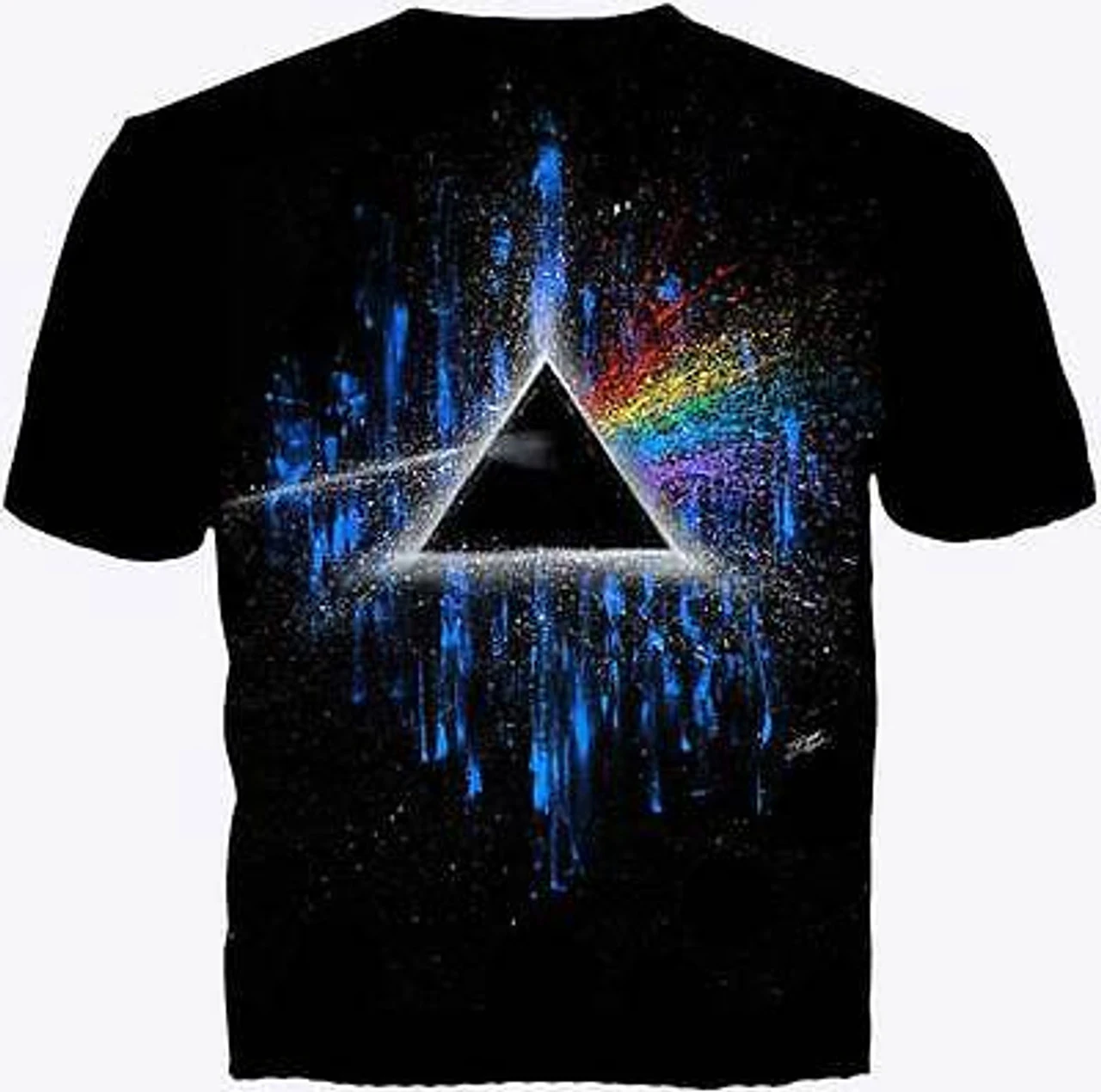 Pink Floyd Dark Side Of The Moon Band Rock Music Art Rainbow Mens T Tee Shirt 2 Pink Floyd Dark Side Of The Moon Band Rock Music Art Rainbow Mens T Tee Shirt - Image 2